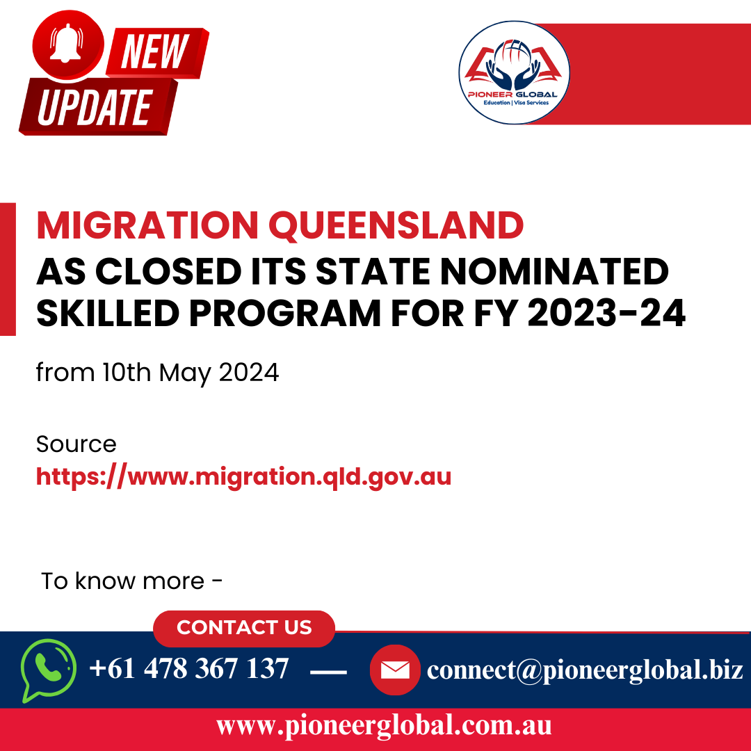 MIGRATION QUEENSLAND 2023 - 24 Program closed